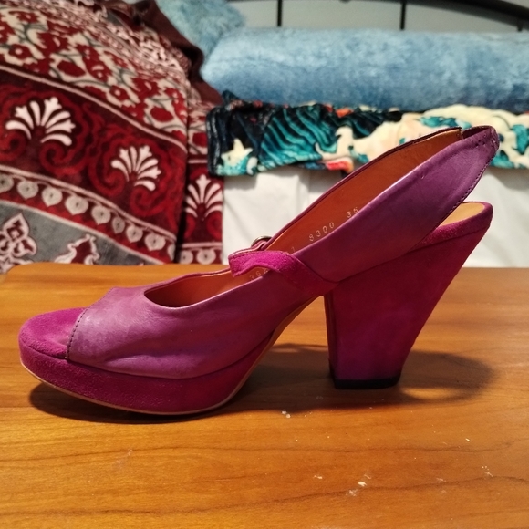 Cocolico magenta peep toe heels - Picture 8 of 10